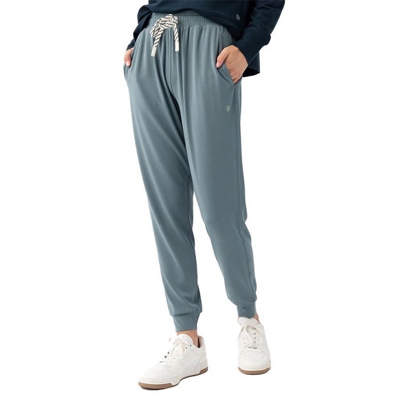 cozy earth Pants - Women’s Slate Blue Jogger Track Pants - Drawstring Waist